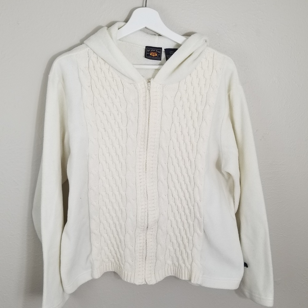 Route 66 Off-White Zip Up Hoodie